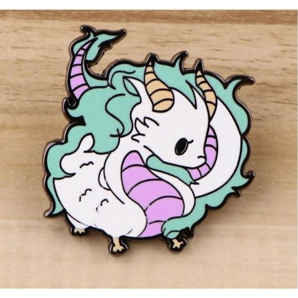 Haku Dragon Enamel Pin Studio Ghibli Spirited Away Collectible Gift - Picture 3 of 6